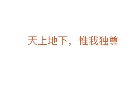 天上地下,惟我独尊