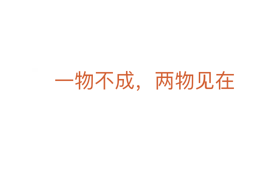 一物不成，两物见在