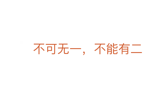 不可无一,不能有二