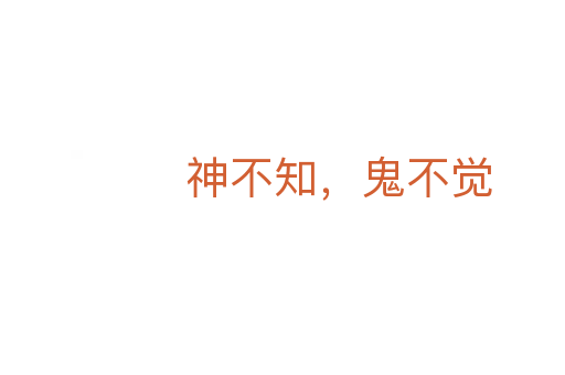 神不知,鬼不觉