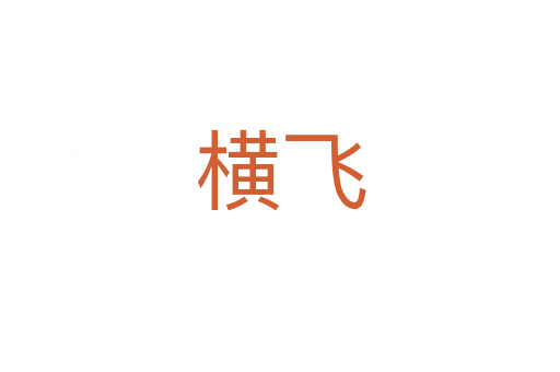 横飞