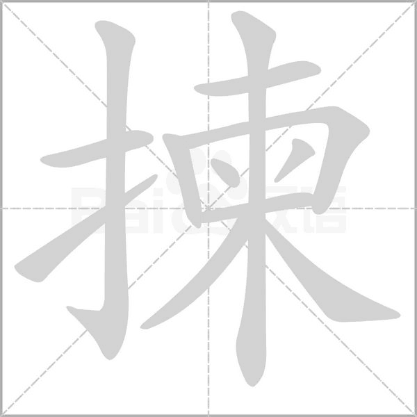 揀的笔顺动画演示
